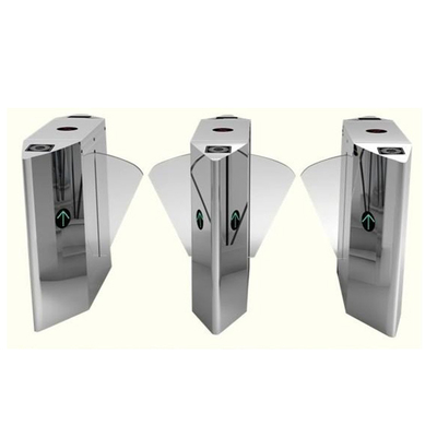 304 Stainless Steel Security Single Flap Pedestrian Turnstile Gate With RFID Access Control System Card Reader