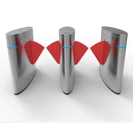 Security Inspection Face Recognition Access Control Dual Direction Flap Barrier Gate 304 Stainless Steel Security Turnstile Barrier