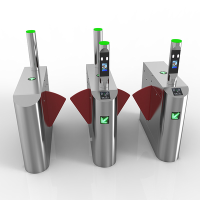 Office School Park Supermark Underground High Security Access Control Electronic Human Flap Barrier Turnstile Gate With Face Recognition